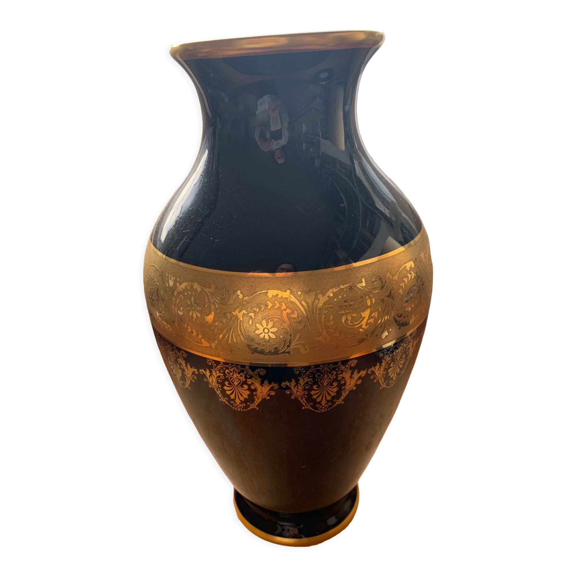 Blue Napoleon III Empire Vase of Sevres