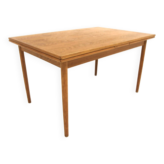 Table de salle à manger "portefeuille" en chêne, Danemark, 1960