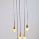 Glass and Brass Cascade Pendant Lamp by Schmidt Leuchten, 1970s