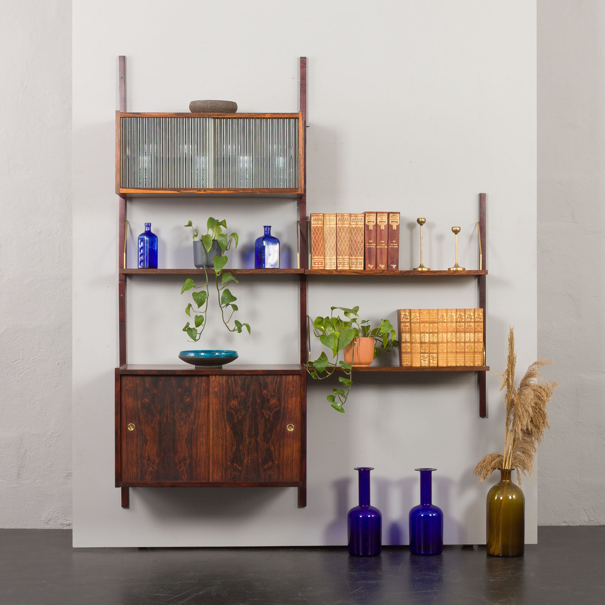rosewood wall unit by Preben Sorensen for PS System, Randers, 1960s
