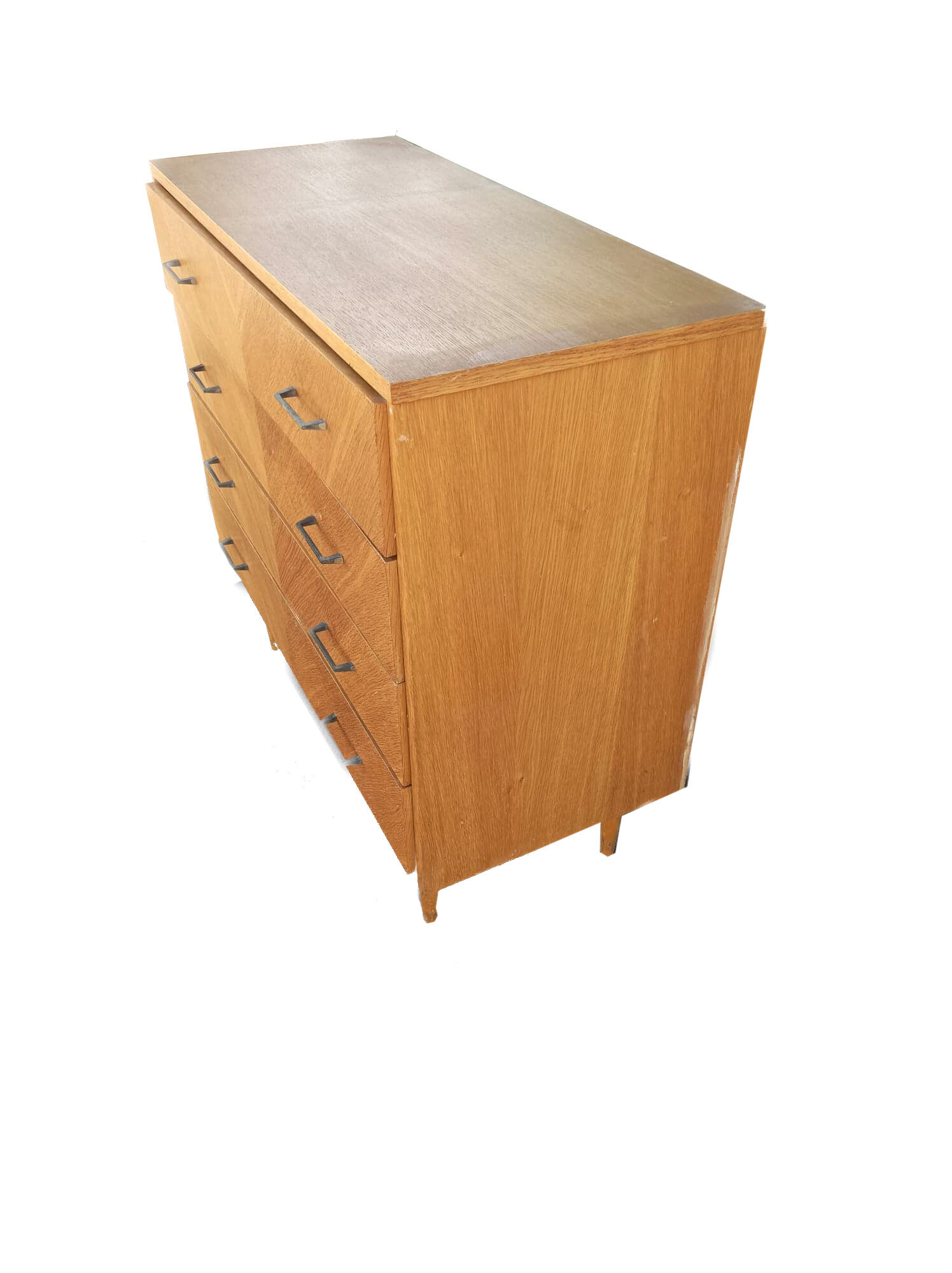 Commode furniture sideboard light wood 4 drawers Scandinavian vintage