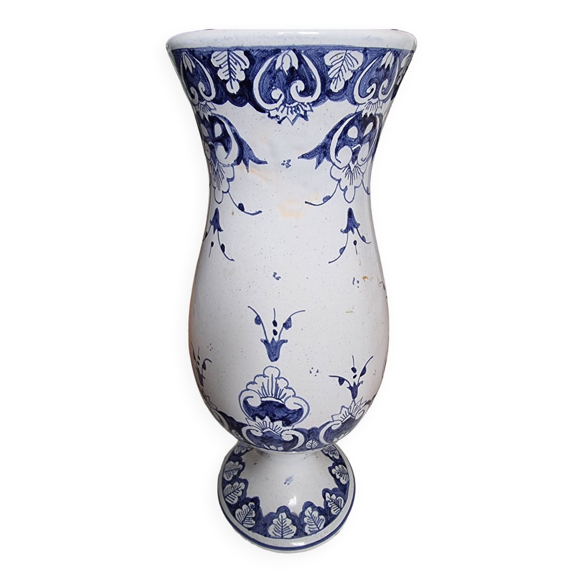 Handmade Old Rouen vase