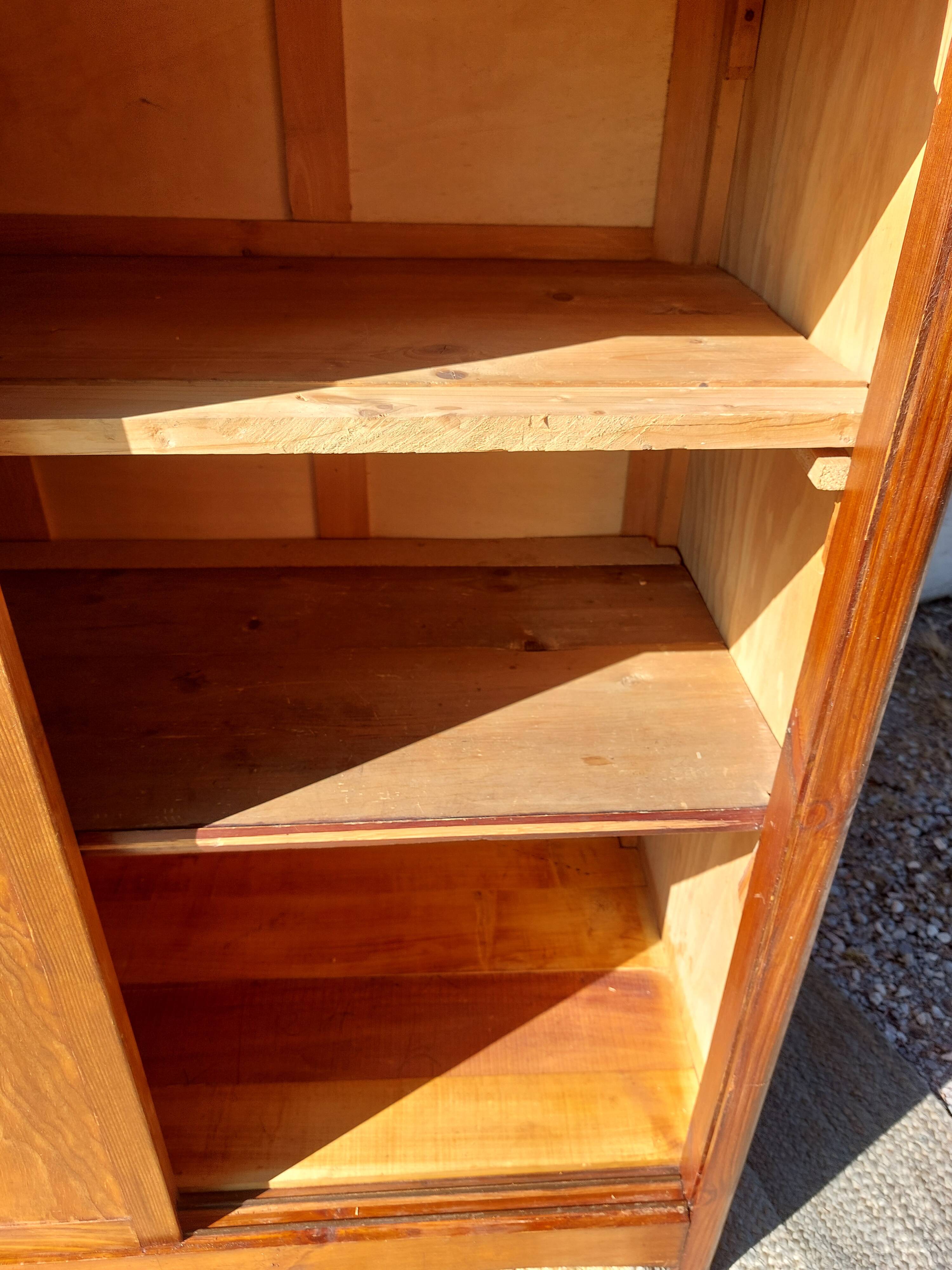 sliding door wardrobe, vintage, possible hanging space