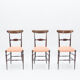 Rare Set of 6 chairs Campanino Chiavari walnut by Fratelli Levaggi 1950