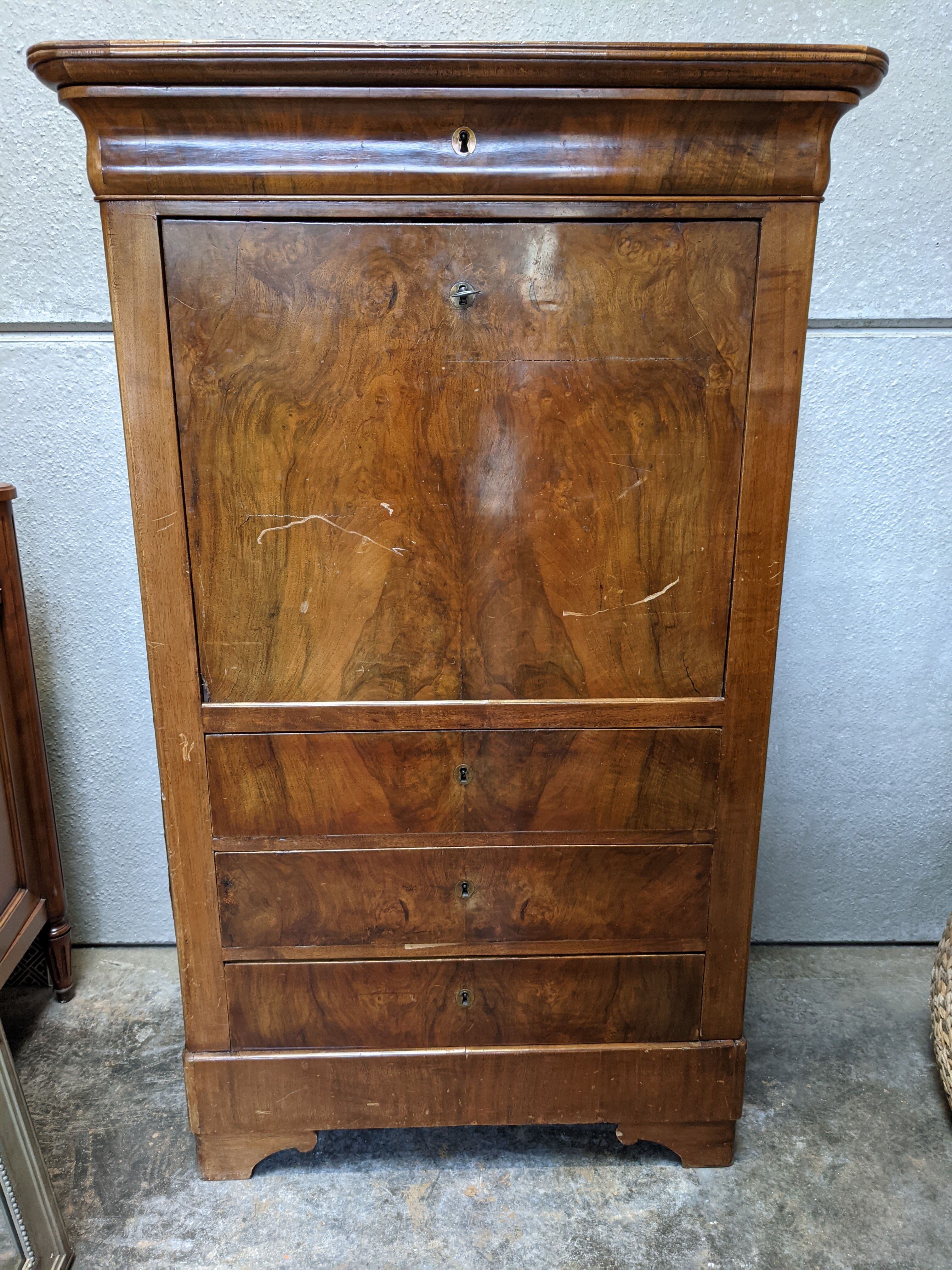 Early twentieth century writing desk with secret cache