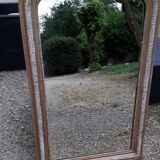 Mirror Napoleon III white waxed gold 117 x 78cm