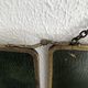 Miroir triptyque barbier doré vert anglais vintage 1930 - 24 x 57 cm
