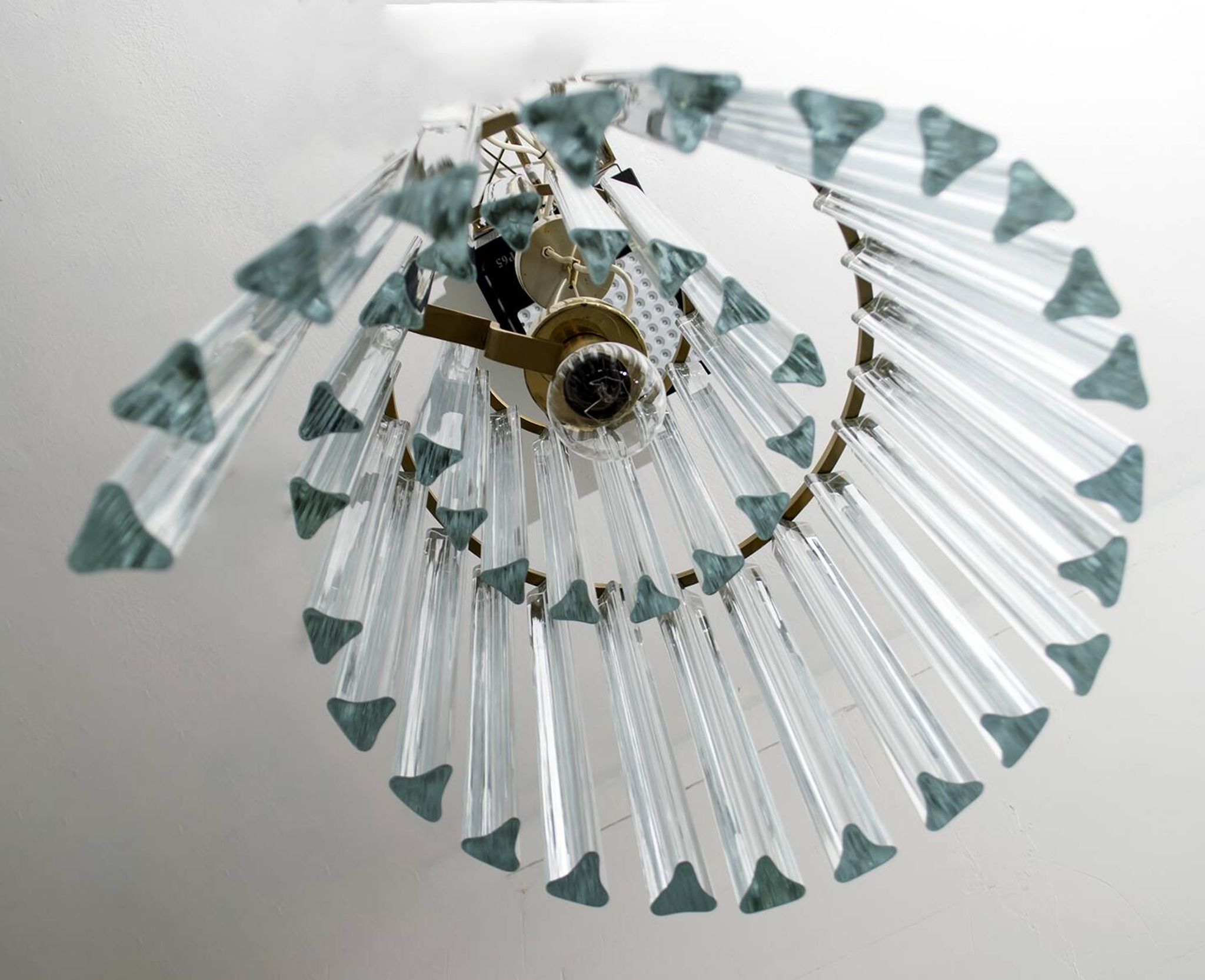 Pia Guidetti Crippa Mid-Century Modern Italian Murano Chandelier for Lumi