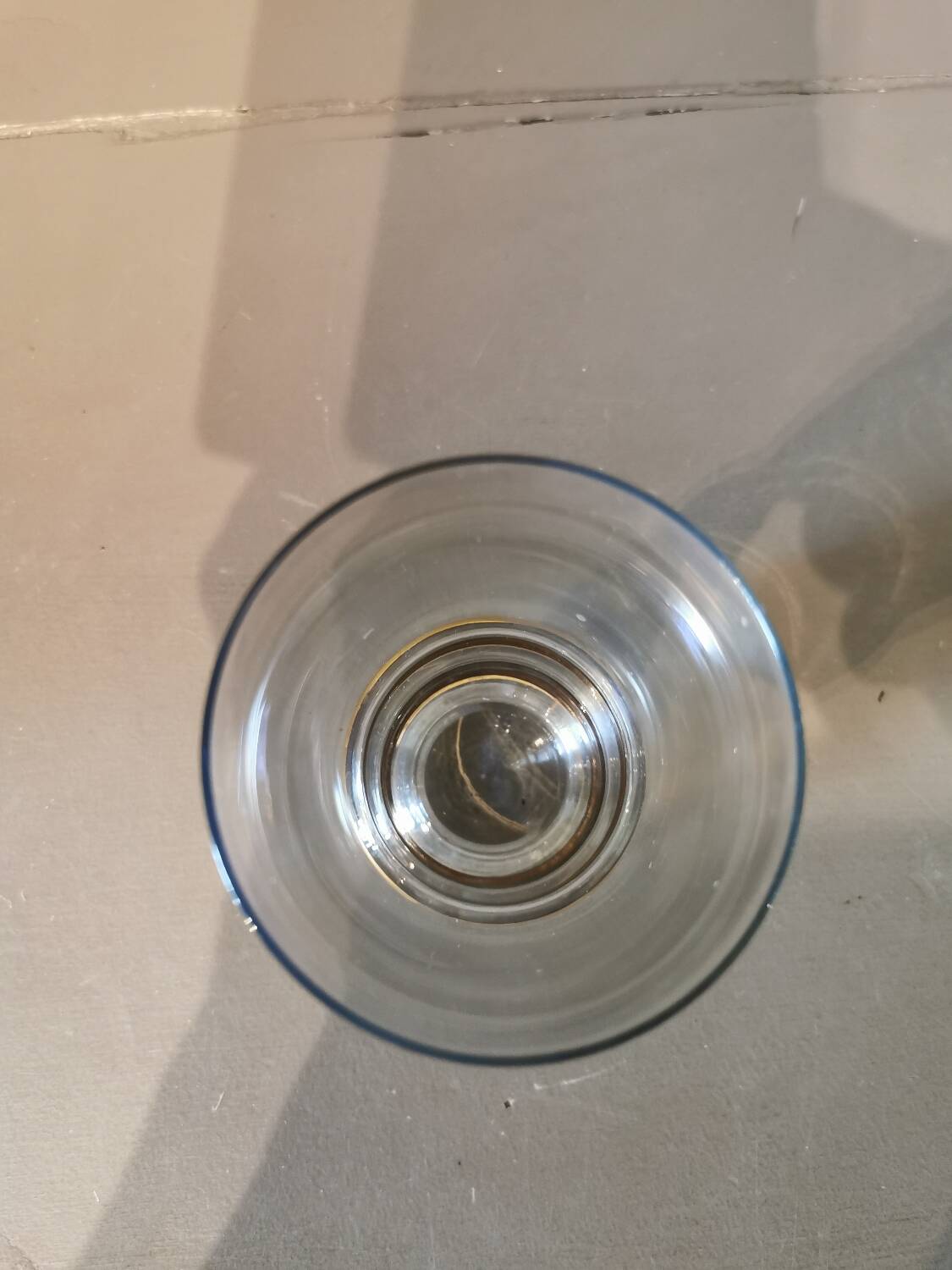 Suite de 4 verres vintage pied doré