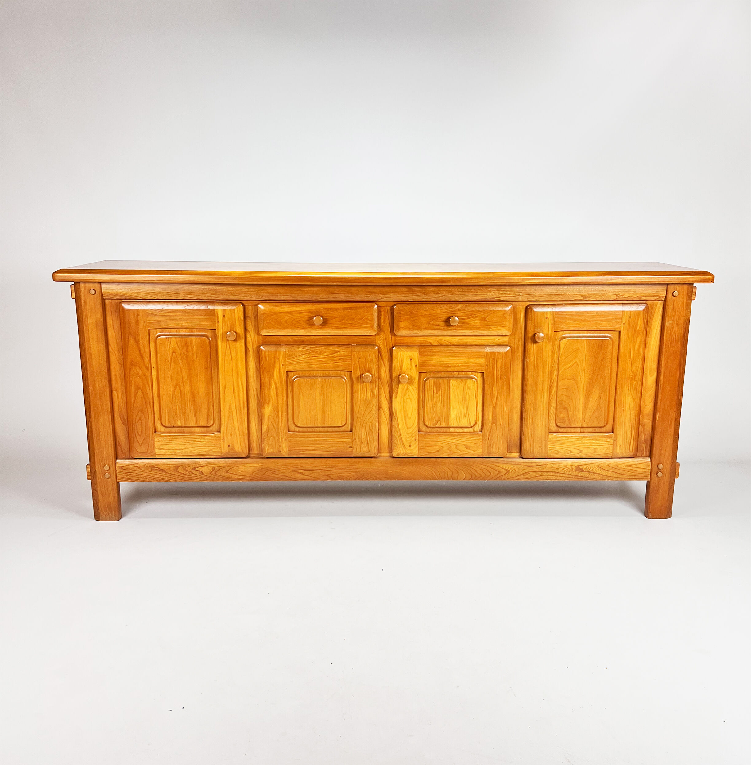 France Maison Raigan Style Elm Sideboard, 1970s