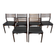 Ensemble de six chaises par Vestervig Erikson, années 1960