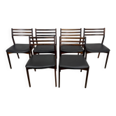 Set of six chairs by Vestervig Erikson, 1960s.