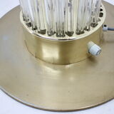 Mid-century rare design brass and Art glass modern floor lamp Kamenický Šenov/Preciosa, 1960´s