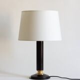 Leather lamp base, Le Tanneur (attr.), France, 1950s/1960s