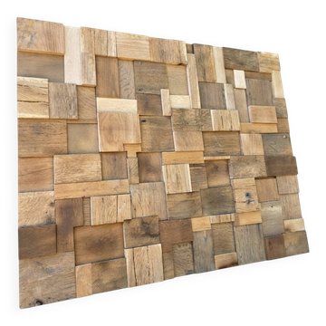 Decorative wall panel in solid oak