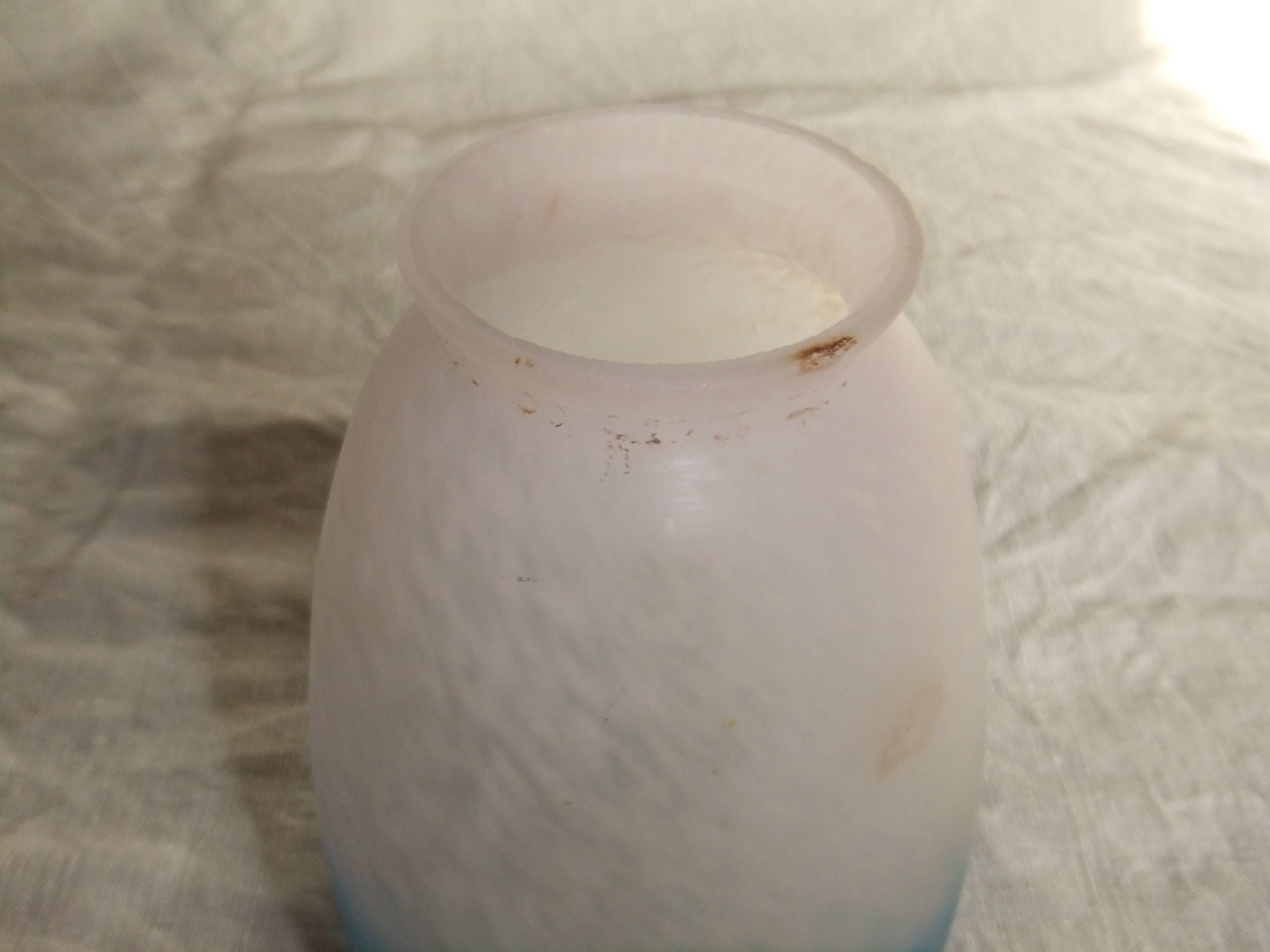 Tulipe ancienne lampe bureau  pate de verre signé rethondes