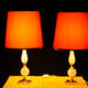 Paire de lampes en verre, modèle baccarat, xxe siècle