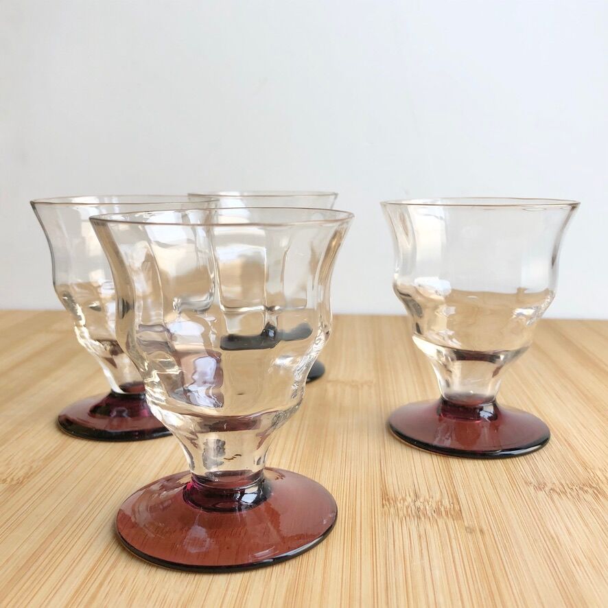 6 glasses aperitif 1930 Art Deco