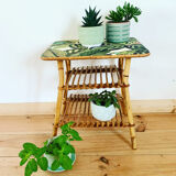 Vintage rattan bedside