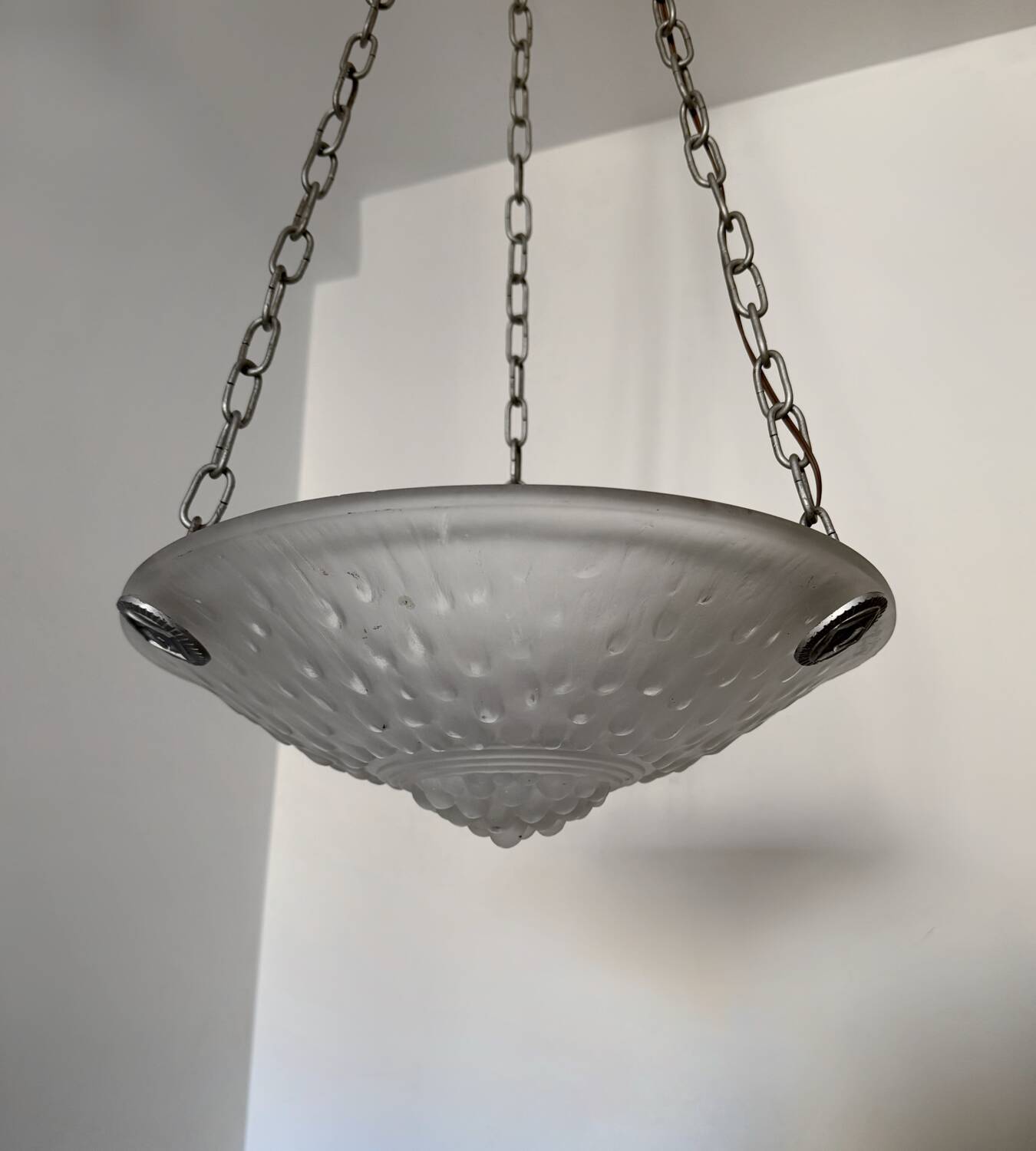 Muller Art Deco glass chandelier