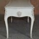 Antique Louis XV style flat desk painted with stool.
