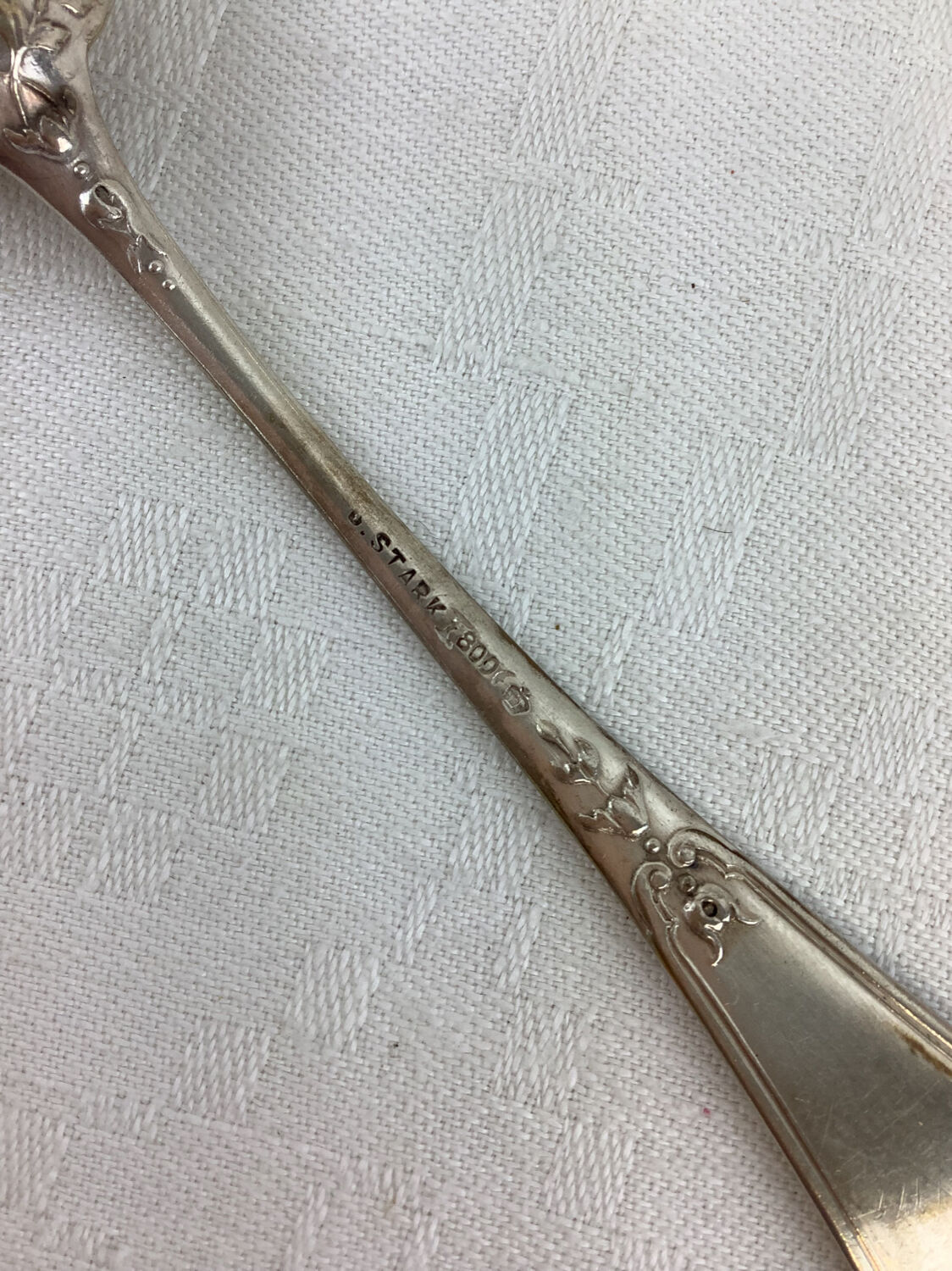 12 old spoons, Stark800 silver