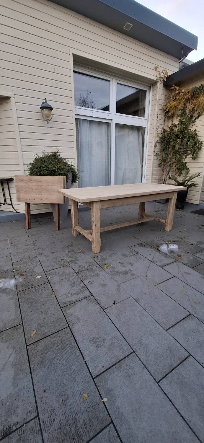 Farmhouse table with oak extensions 3m