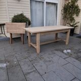 Table de ferme avec rallonges chêne 3m