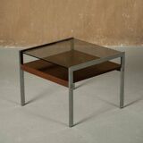 Rosewood and steel coffee table, Denmark, 1970s