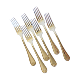 6 silver-plated forks hallmarked by the Liberty goldsmith, shell model 2106253