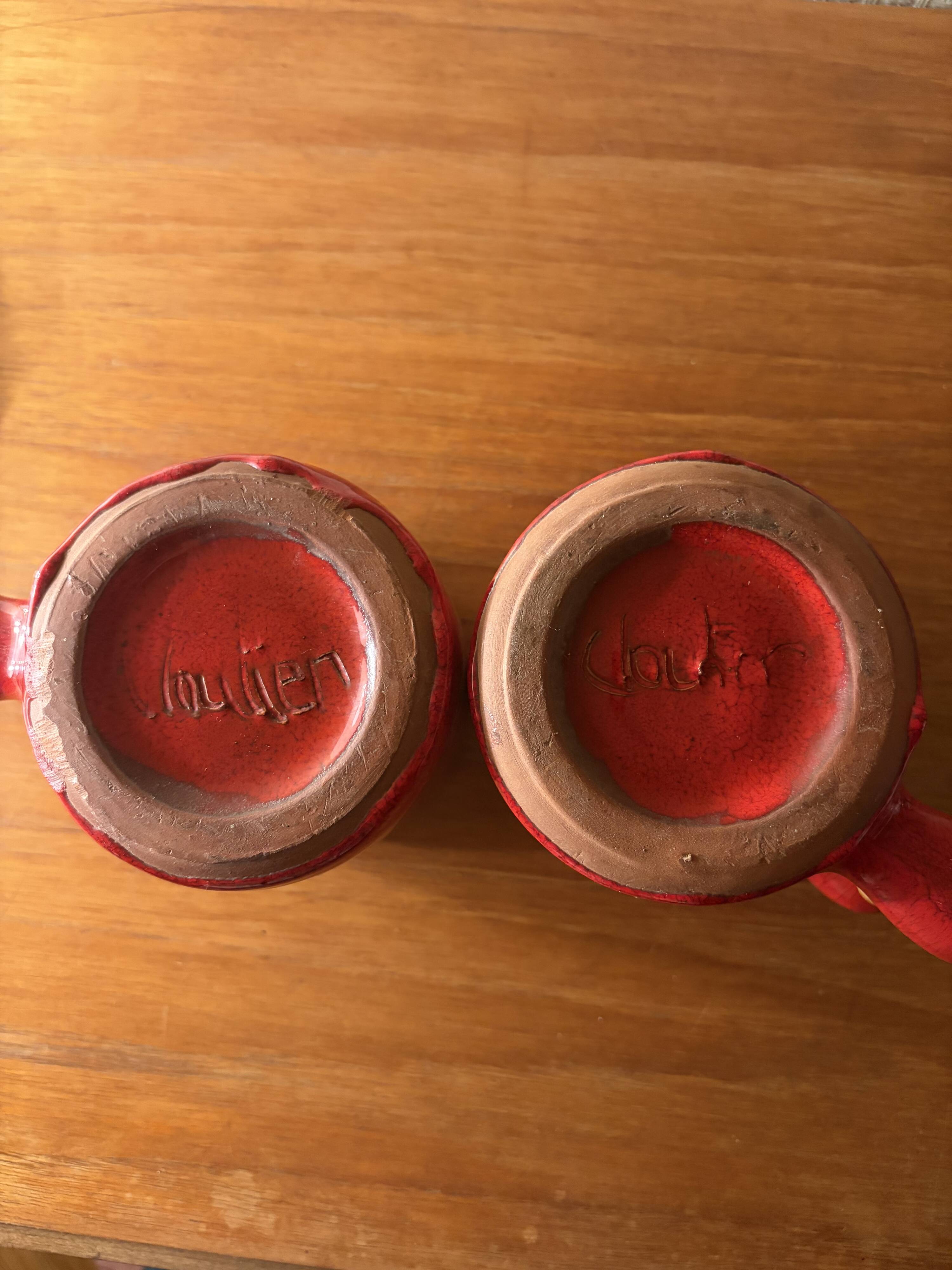 Cloutier Brothers red mugs