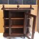 Vintage wooden showcase with 3 shelves, wenge color.