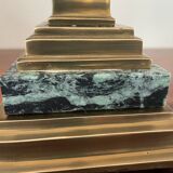 Column lamp in gilded bronze and marble 36cm