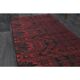 Vintage Turkish Oushak Handmade Wool Cotton Red Runner Rug 78x258