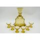 Service à liqueur carafe en cristal Art Déco, République tchèque, années 1930.