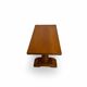 A small, rustic walnut wooden table, crafted from solid walnut wood, 1