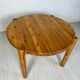 1980s Vintage Round Extendable Pine Dining Table