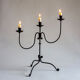 Wrought iron candlestick, handcrafted work, second half 20th century