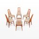Ensemble de 6 chaises de salle à manger Eva par Niels Koefoed pour Koefoeds Hornslet, 1960s