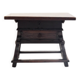 Table de loyer de banquier antique avec plateau coulissant, XVIIIe siècle