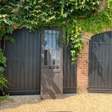 Wood and steel workshop door