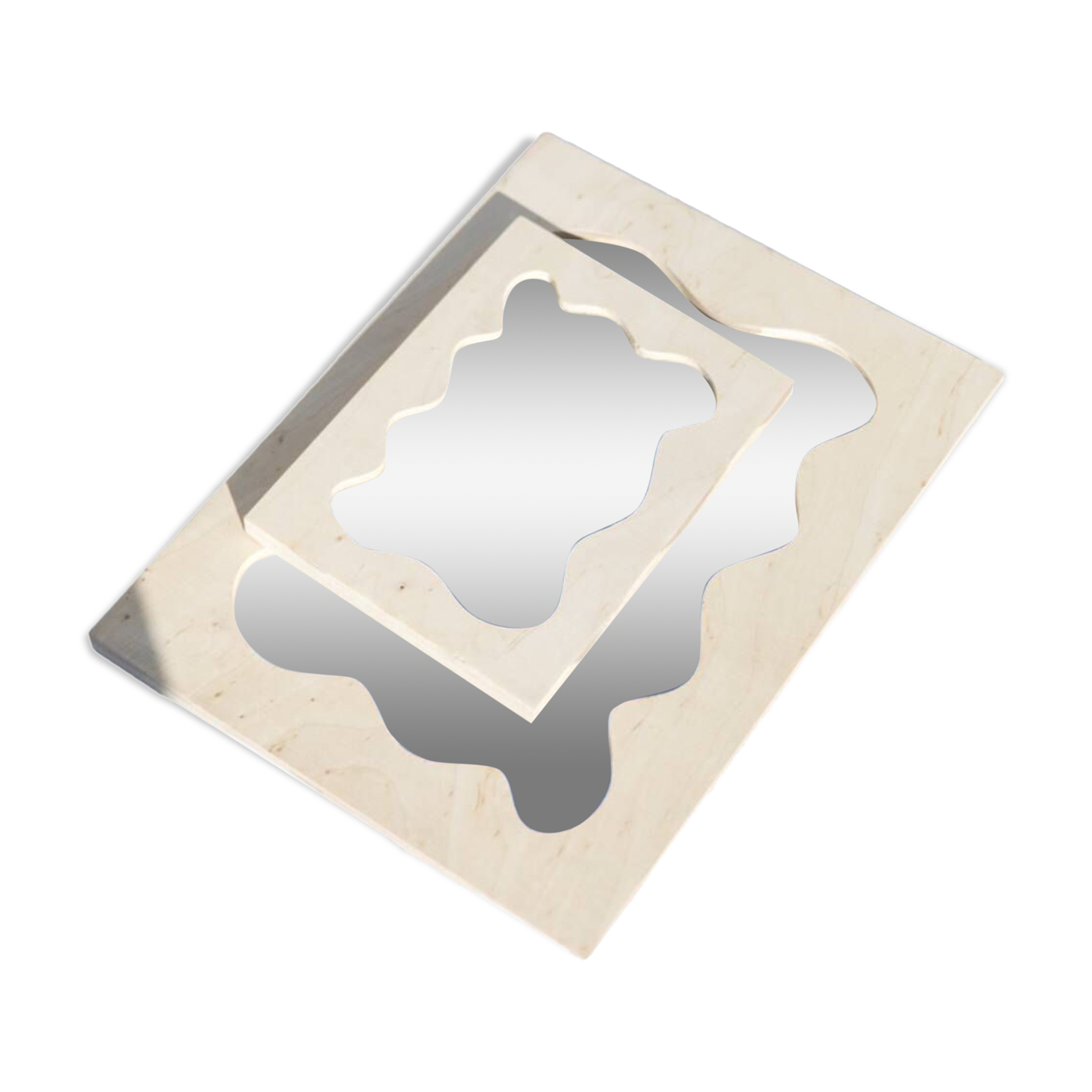 Mini splash asymmetrical mirror