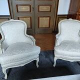 Paire de bergères louis xv