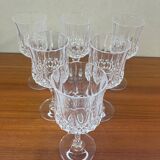 6 large Longchamp stemmed glasses