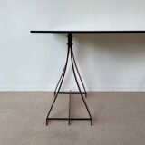 Office glass tray on trestles altuglass 1970s