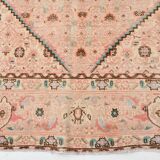 Pale Red & Teal Green Persian Heriz Rug, 288x382Cm