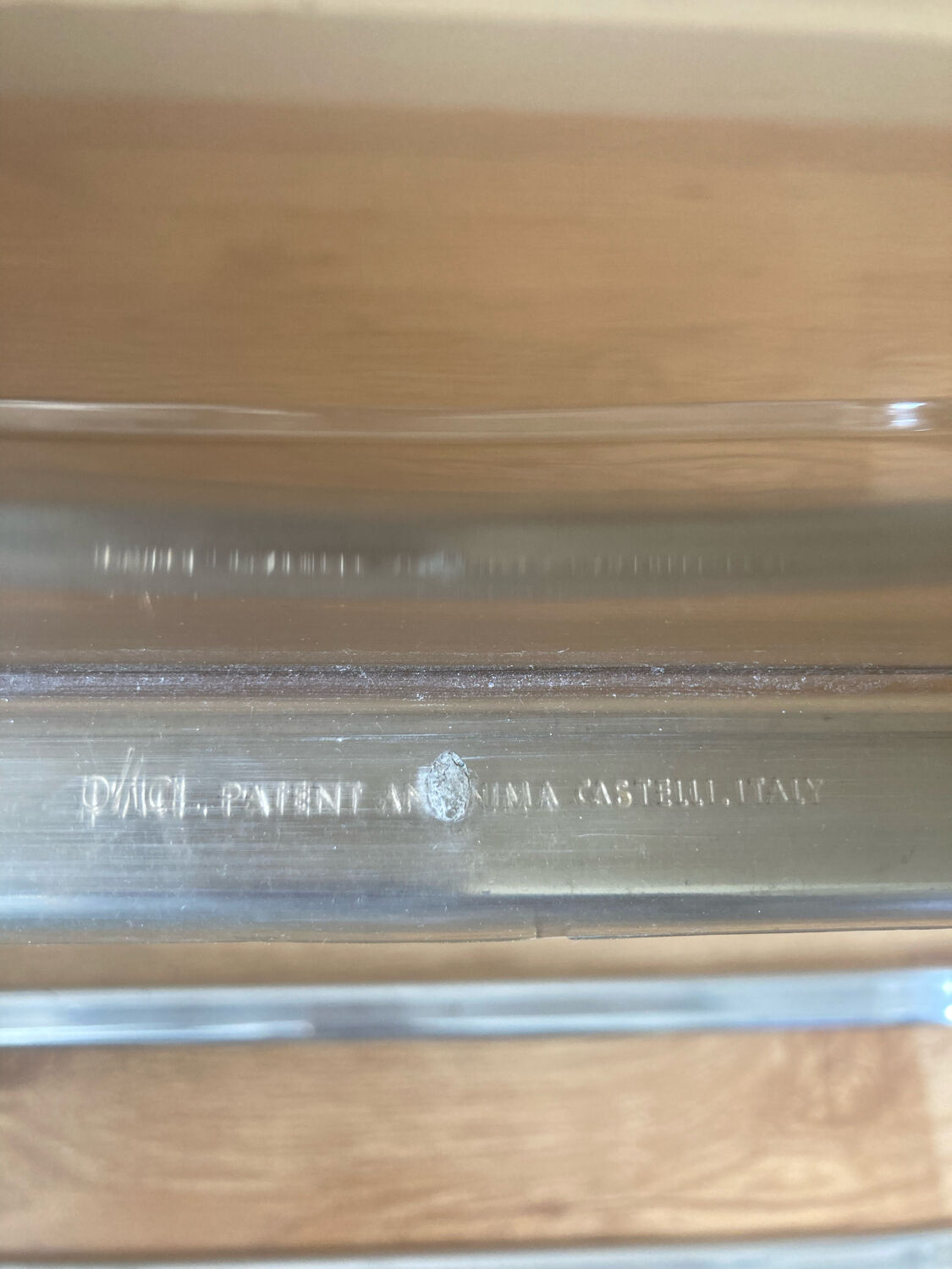 Chair Plia plexi smoked brown by Giancarlo Piretti for Castelli