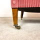 Vintage pink velvet two seater sofa