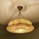 Art Deco pendant light in amber marble glass