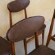 Set of 6 vintage wood and leatherette chairs